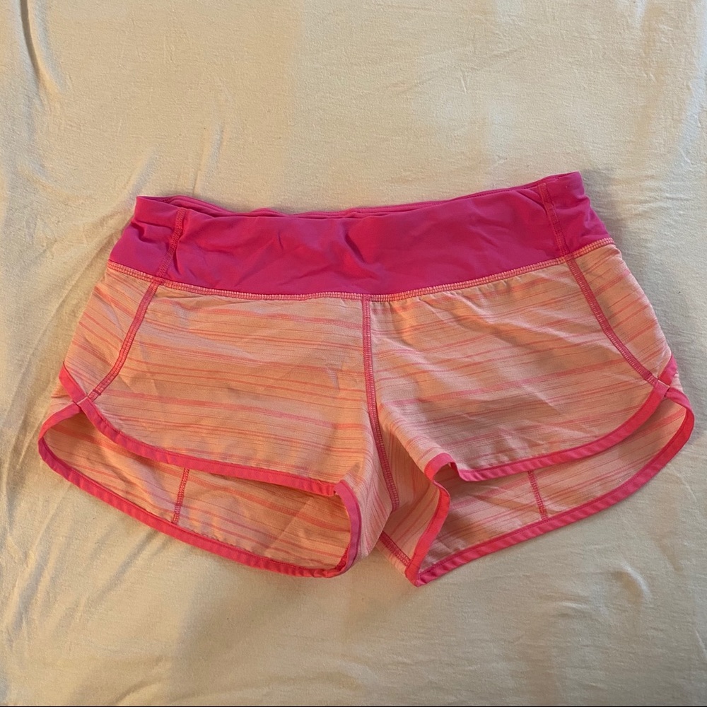 Pink lululemon shorts